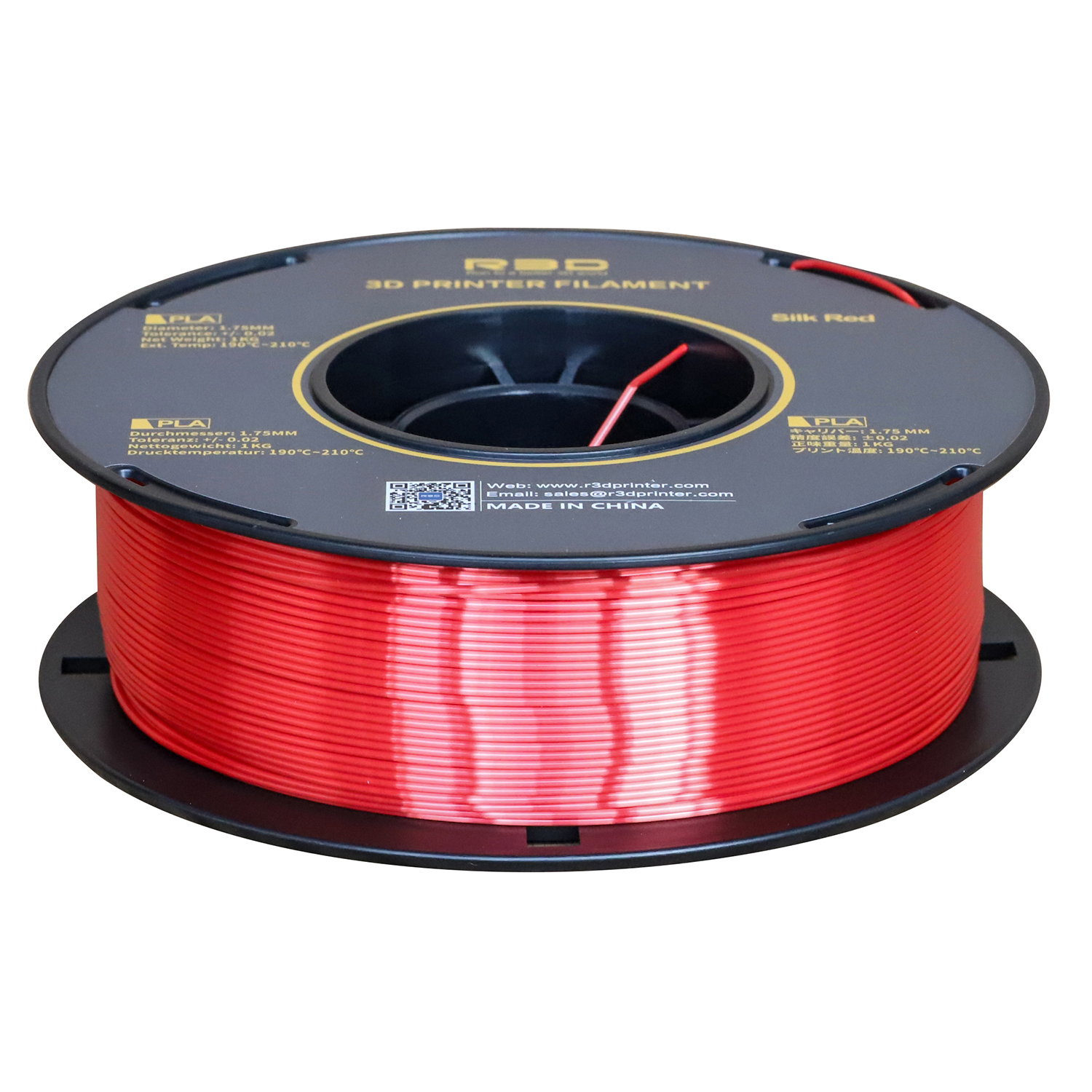 R3D PLA SILK GOLD 1.75MM/1000GR - 3D Gin